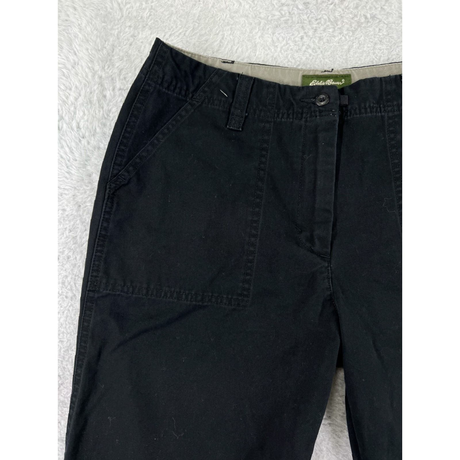 Eddie Bauer Eddie Bauer Women Jeans Black 10 Cotton 5-Pocket Straight Leg Inseam 23 in Zip Belt Loops Regular Size 32" / US 10 / IT 46 - 6 Thumbnail