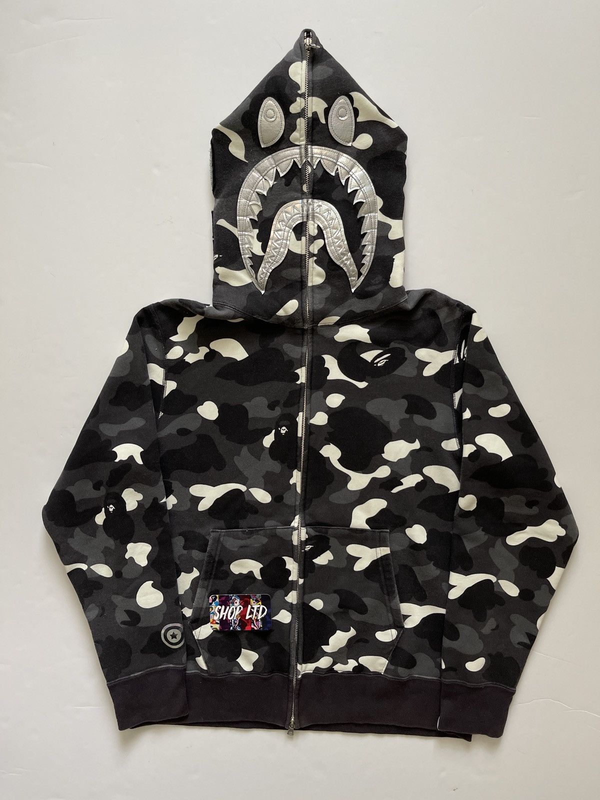 Bape A Bathing Ape Glow In The Dark Shark Hoodie Grailed