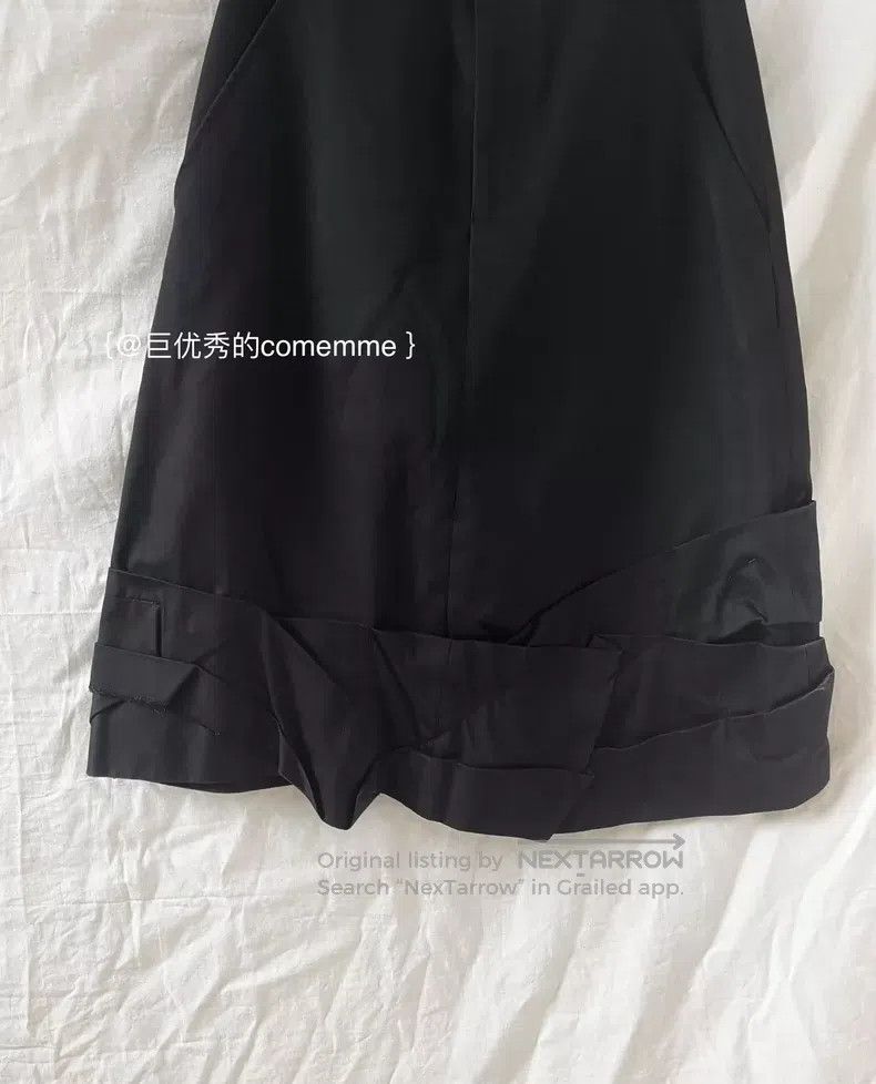 Comme des Garcons Comme Des Garcons size XS Black tailored wide flared asymm Size 23" - 5 Thumbnail