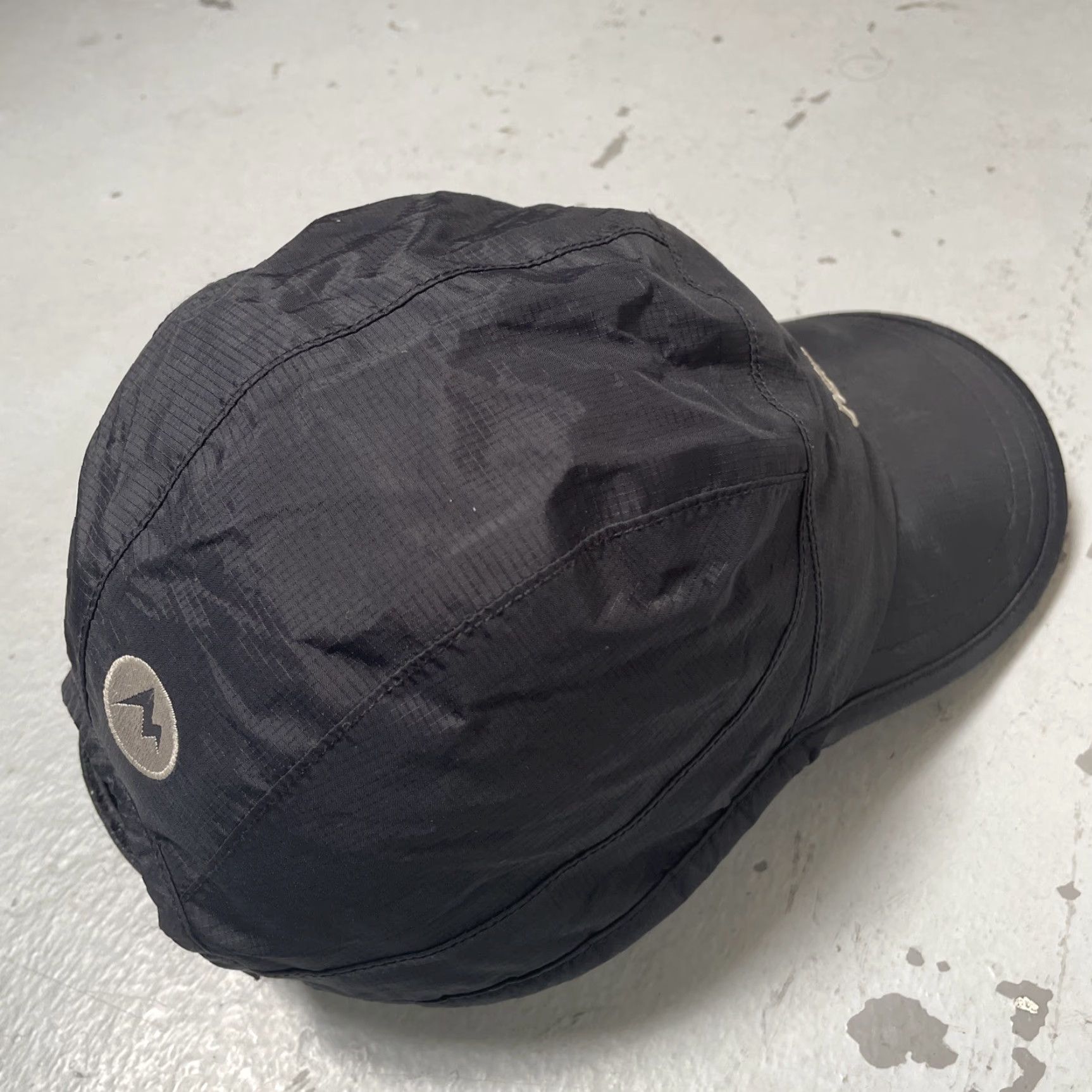 Marmot Marmot 5 Panel Black Nylon Ripstop Cap Strapback OS Outdoor Hiking Camp Gorp 90s Y2K Unisex Adults Size ONE SIZE - 5 Thumbnail
