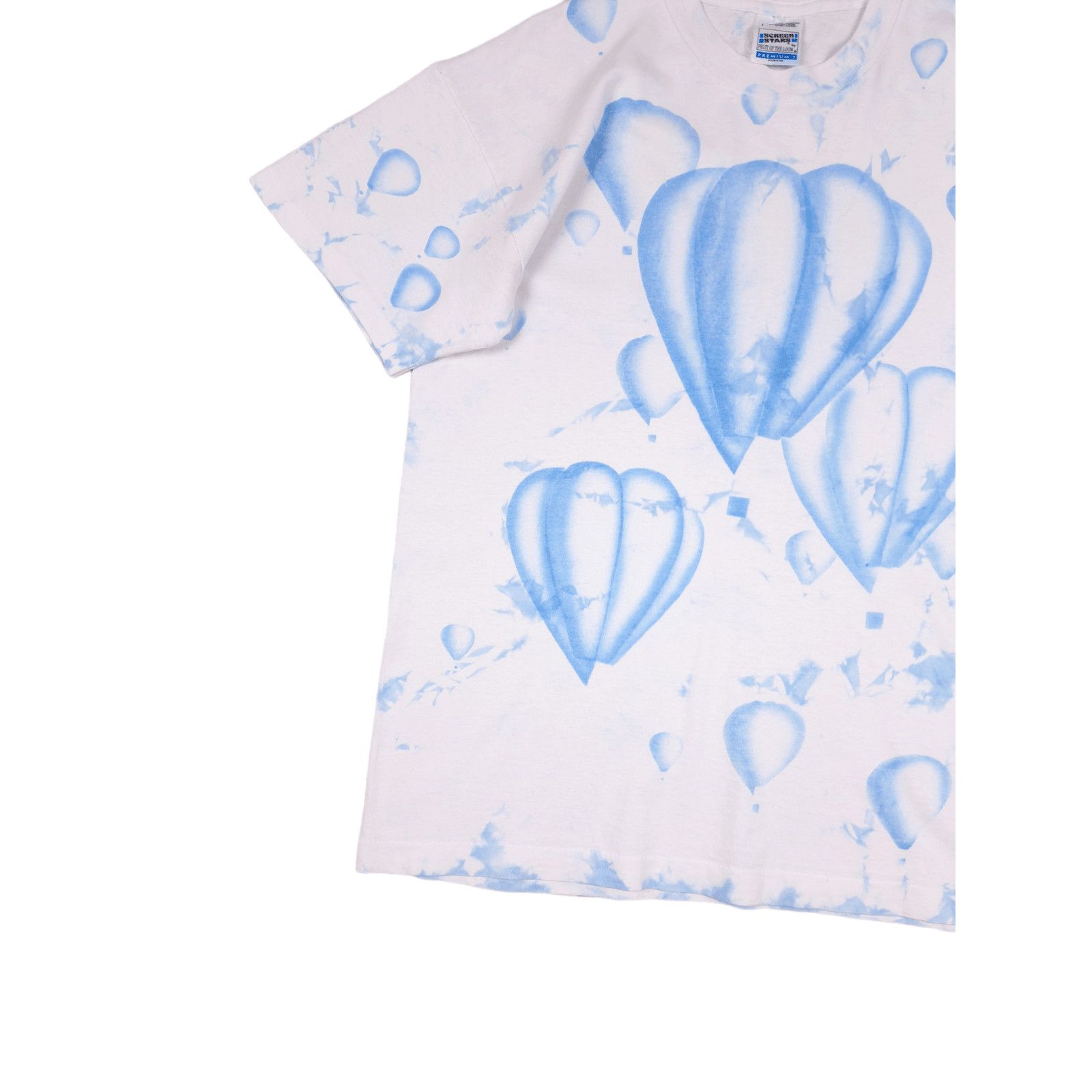 Vintage 💎 Vintage Art Abstract Baloons White Blue Sky T-shirt Size US L / EU 52-54 / 3 - 5 Thumbnail