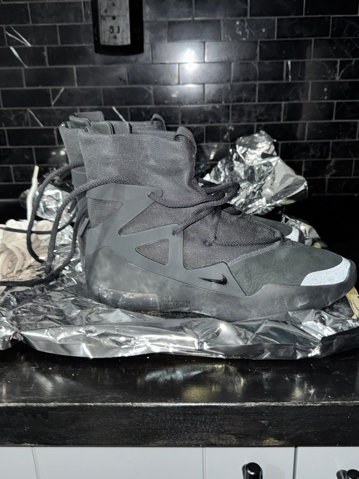 NIKE AIR FEAR OF GOD 1 TRIPLE BLACK