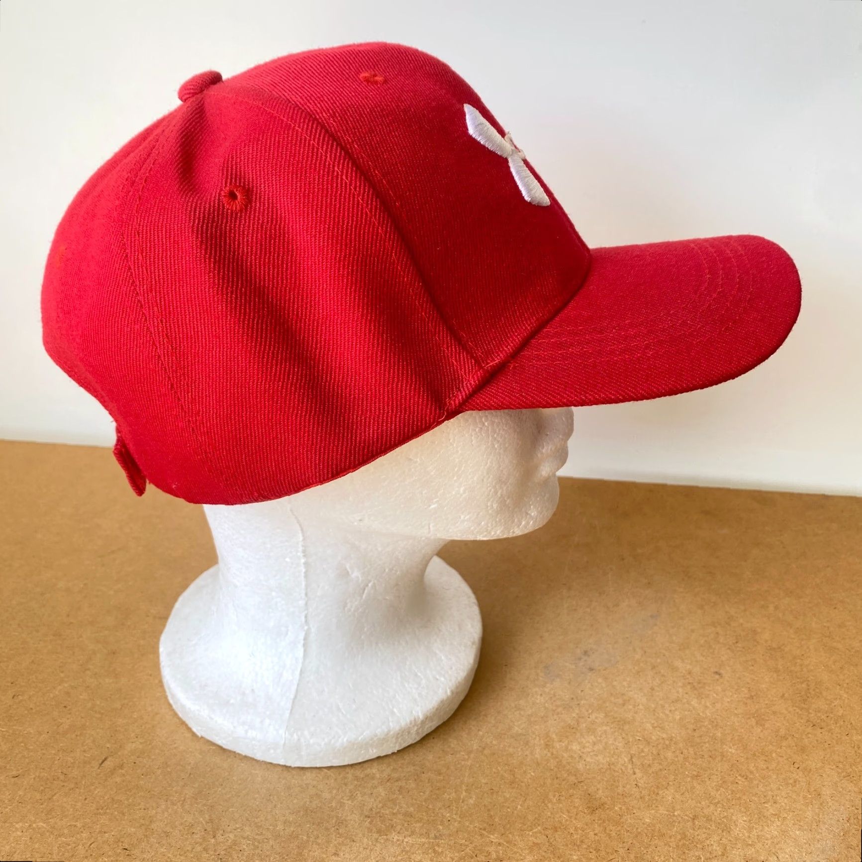 Under Armour VINTAGE Under Armour Strapback Dad Hat Red Embroidered FAST SHIPPING Size ONE SIZE - 5 Thumbnail