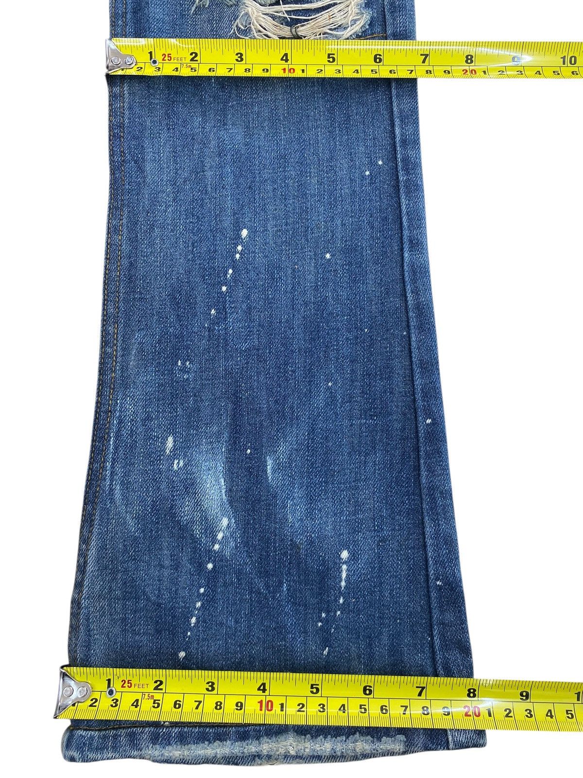 Japanese Brand Japanese Brand Splatted Paint Style Boot Cut Jeans Size 29" - 10 Thumbnail