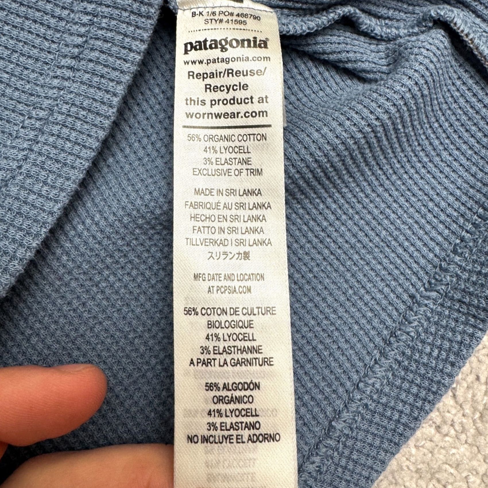 Patagonia Patagonia Organic Cotton Waffle Knit Pullover Sweater Top Womens Medium Blue Size M / US 6-8 / IT 42-44 - 6 Thumbnail