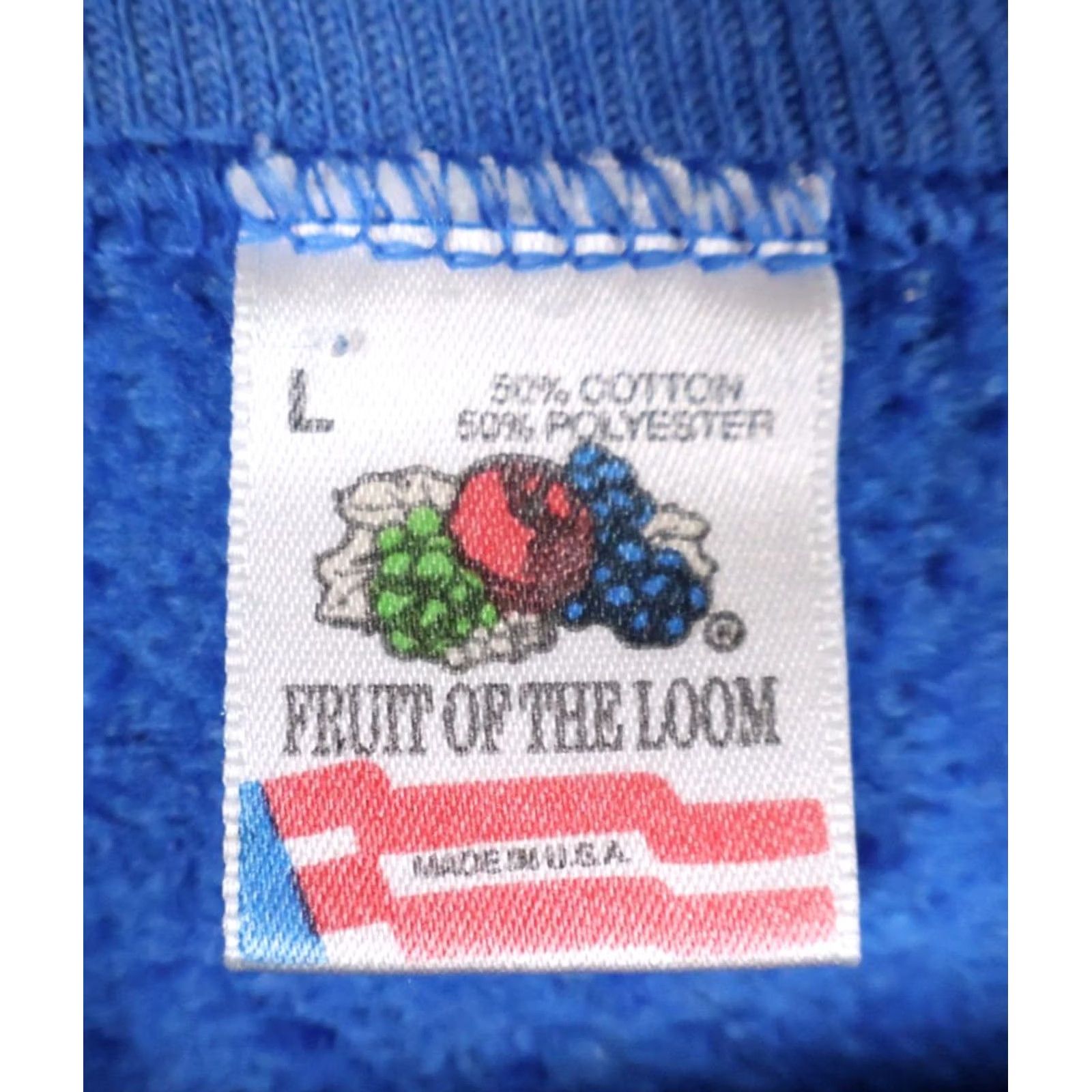 Fruit Of The Loom VINTAGE Fruit of the Loom Sweatshirt Raglan Sleeves 50/50 Blue Adult Large Crew Neck Pullover Men's Old School 80s Retro Size US L / EU 52-54 / 3 - 3 Thumbnail