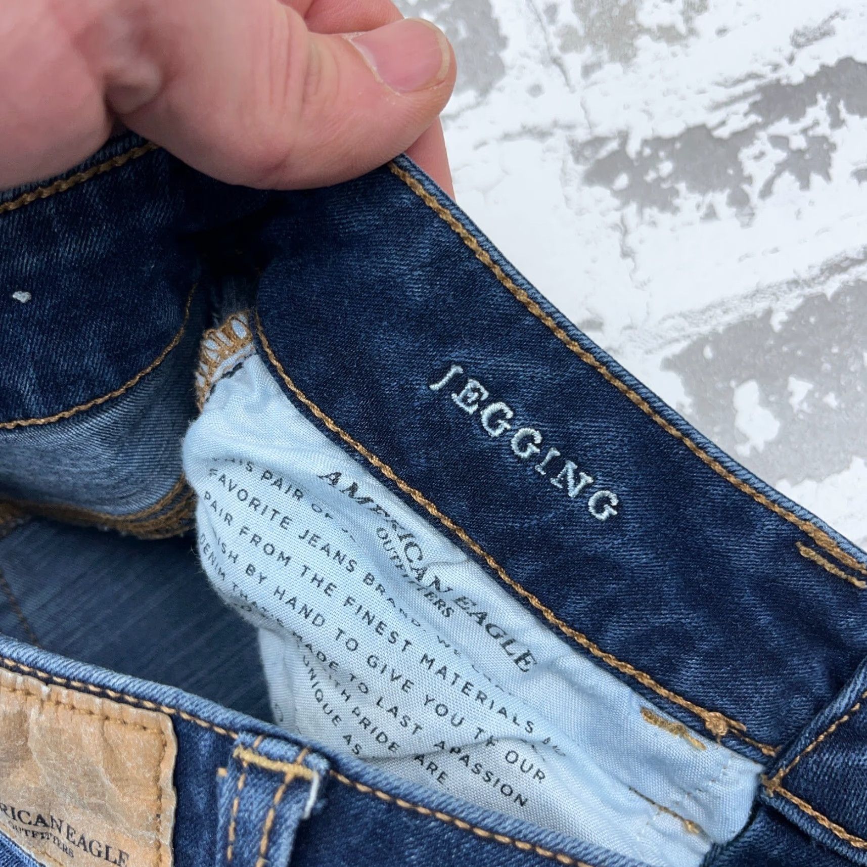 American Eagle Outfitters American Eagle Outfitters Jeans Jegging Dark Wash 2 Womens Regular 27in Inseam Blue Cotton Blend Denim 5-Pocket Rise Low A07 Size 26" / US 2 / IT 38 - 3 Thumbnail