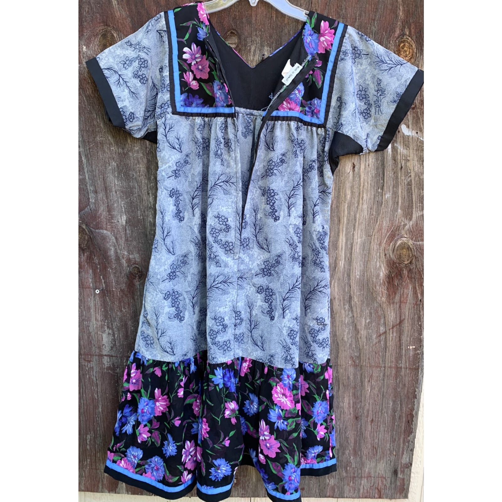 ALOHAS VINTAGE Made In Hawaii MuuMuu Pockets Zipper In Back Tiki Aloha Hawaiian Size P Women's/Mens? Size S / US 4 / IT 40 - 7 Thumbnail