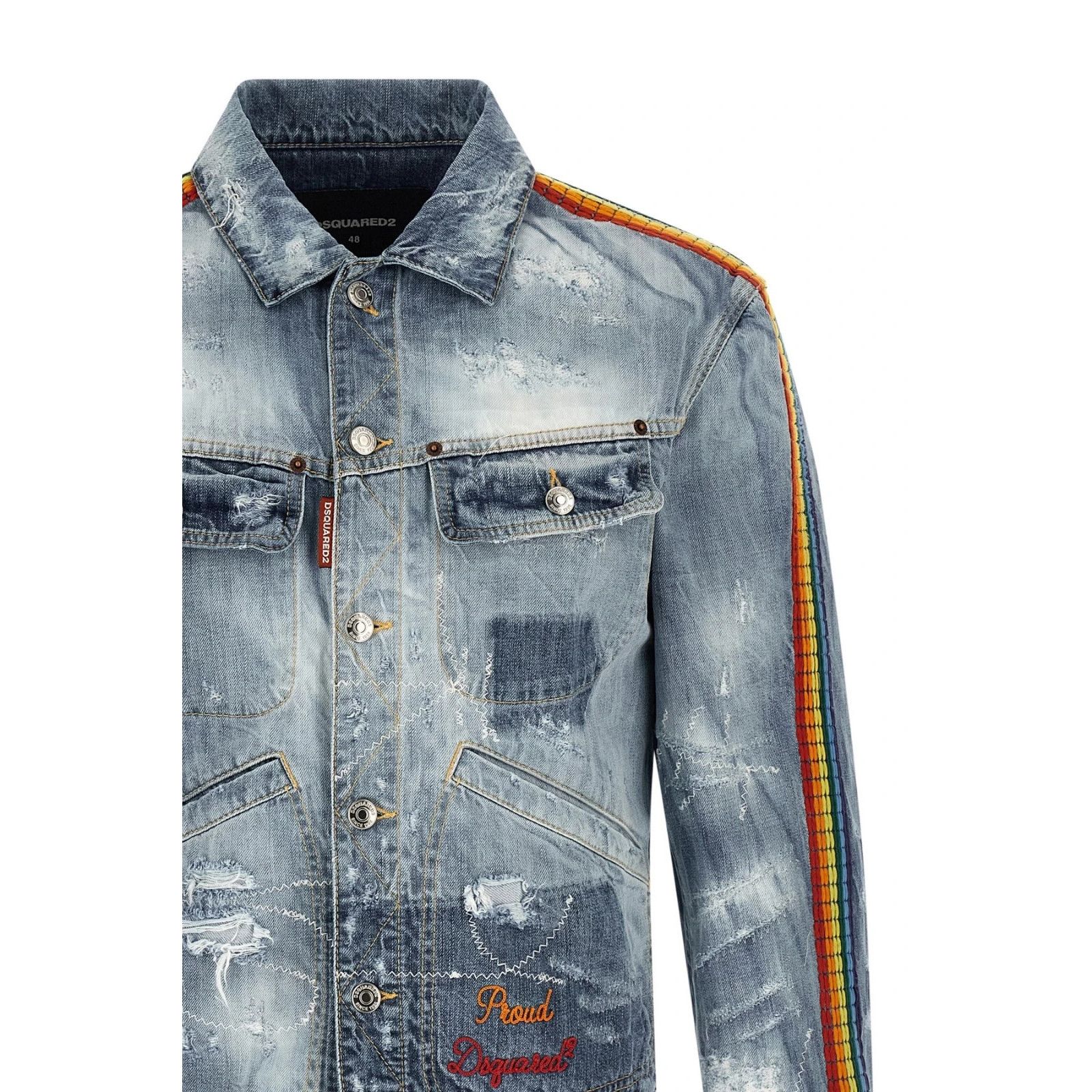 Dsquared2 DSQUARED2 La Jean Blue Denim Jacket New & Authentic (Men's s Size US M / EU 48-50 / 2 - 3 Thumbnail