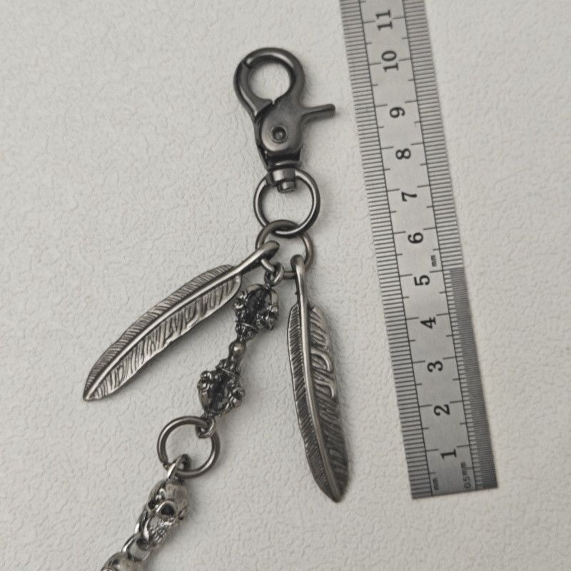 Jewelry Punk Waist Pants Chain Wallet Chain Skull Keychain Size ONE SIZE - 2 Thumbnail