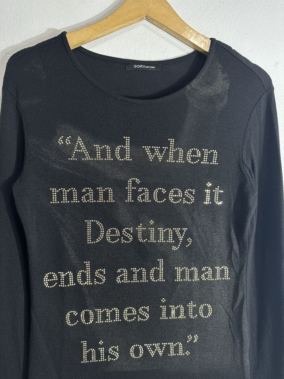 Beauty Beast GGPX GLITTER POEM BEST QUOTES SMOKE EFFECT LONG SLEEVE TEE Size S / US 4 / IT 40 - 2 Thumbnail