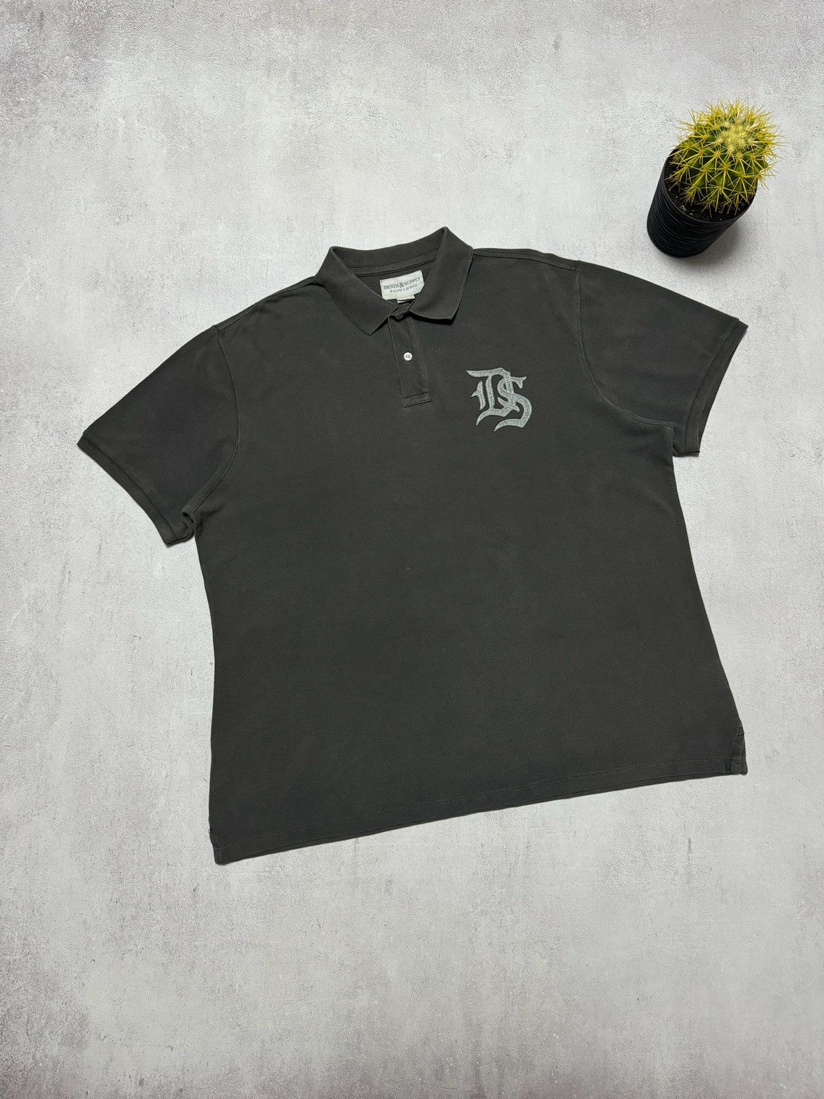 Denim & Supply Ralph Lauren × Polo Ralph Lauren × Vintage Vintage Ralph Lauren Denim Supply Polo T Shirt Gothic Logo Size US XXL / EU 58 / 5 - 1 Thumbnail