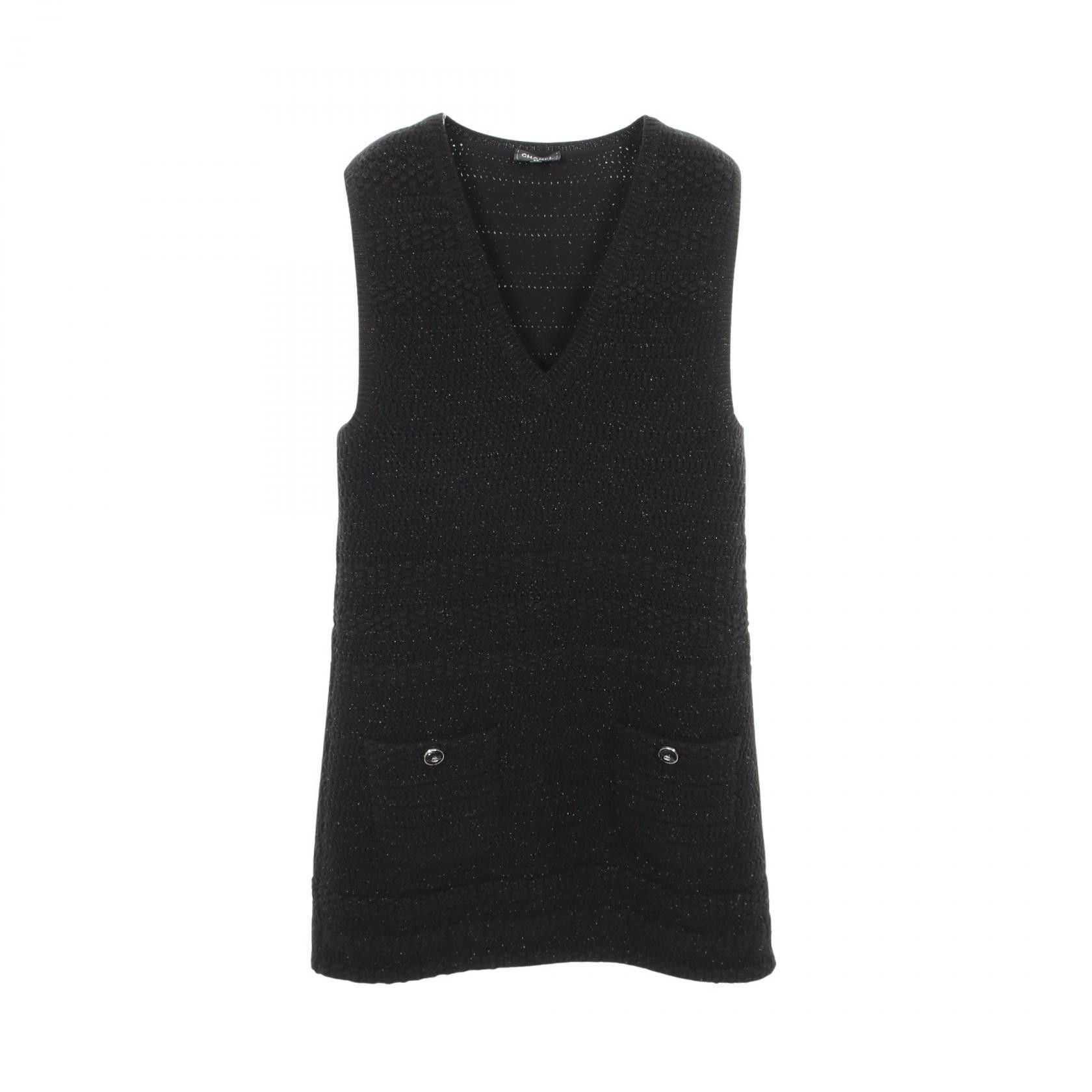 Chanel Chanel CHANEL Coco Mark Wool Dress Textile Dresses P71387K10212 DUTY FREE for USA Size ONE SIZE - 1 Thumbnail