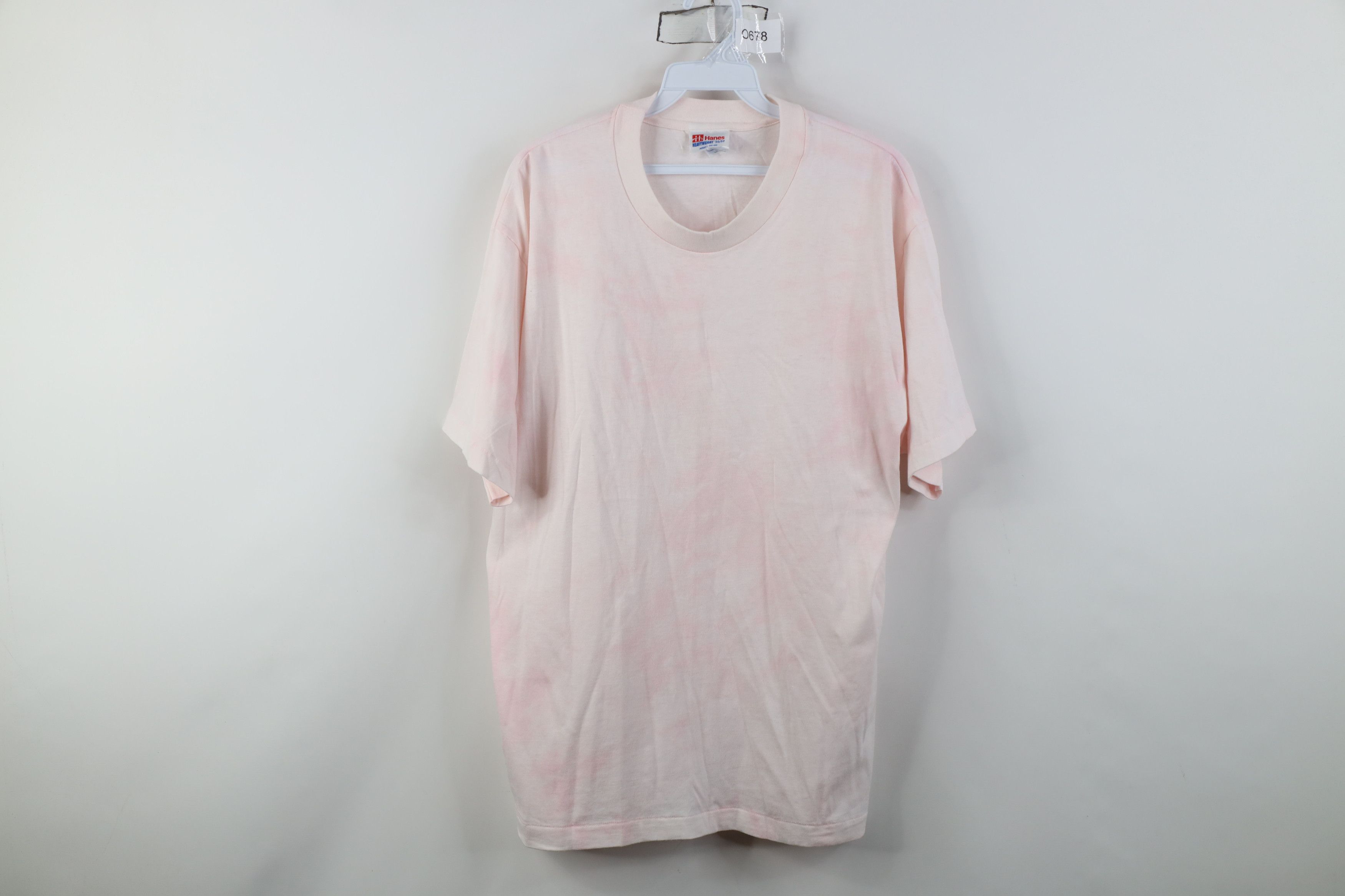Vintage Vintage 90s Streetwear Wash Short Sleeve T-Shirt Pink USA Size L / US 10 / IT 46 - 1 Thumbnail