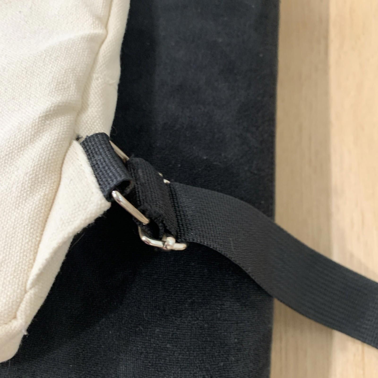 The Unbranded Brand Quality For Life Sling Crossbody Bag Beige Canvas Black Size ONE SIZE - 6 Thumbnail