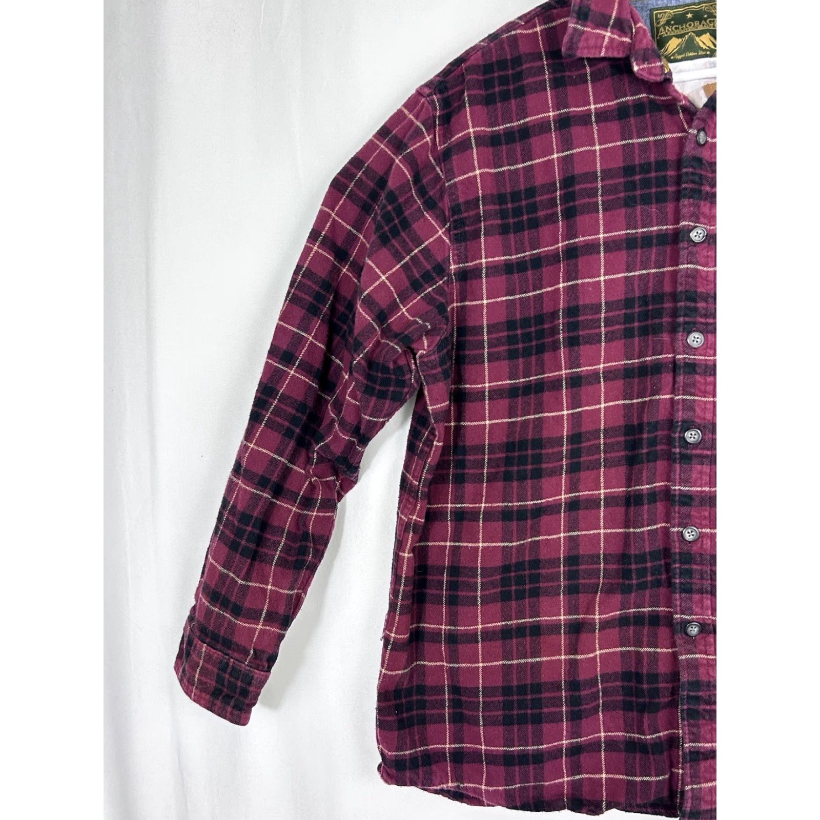 J Brand Anchorage Expedition Flannel Shirt Mens XL Red Plaid Button-Up Pockets Size US XL / EU 56 / 4 - 2 Thumbnail