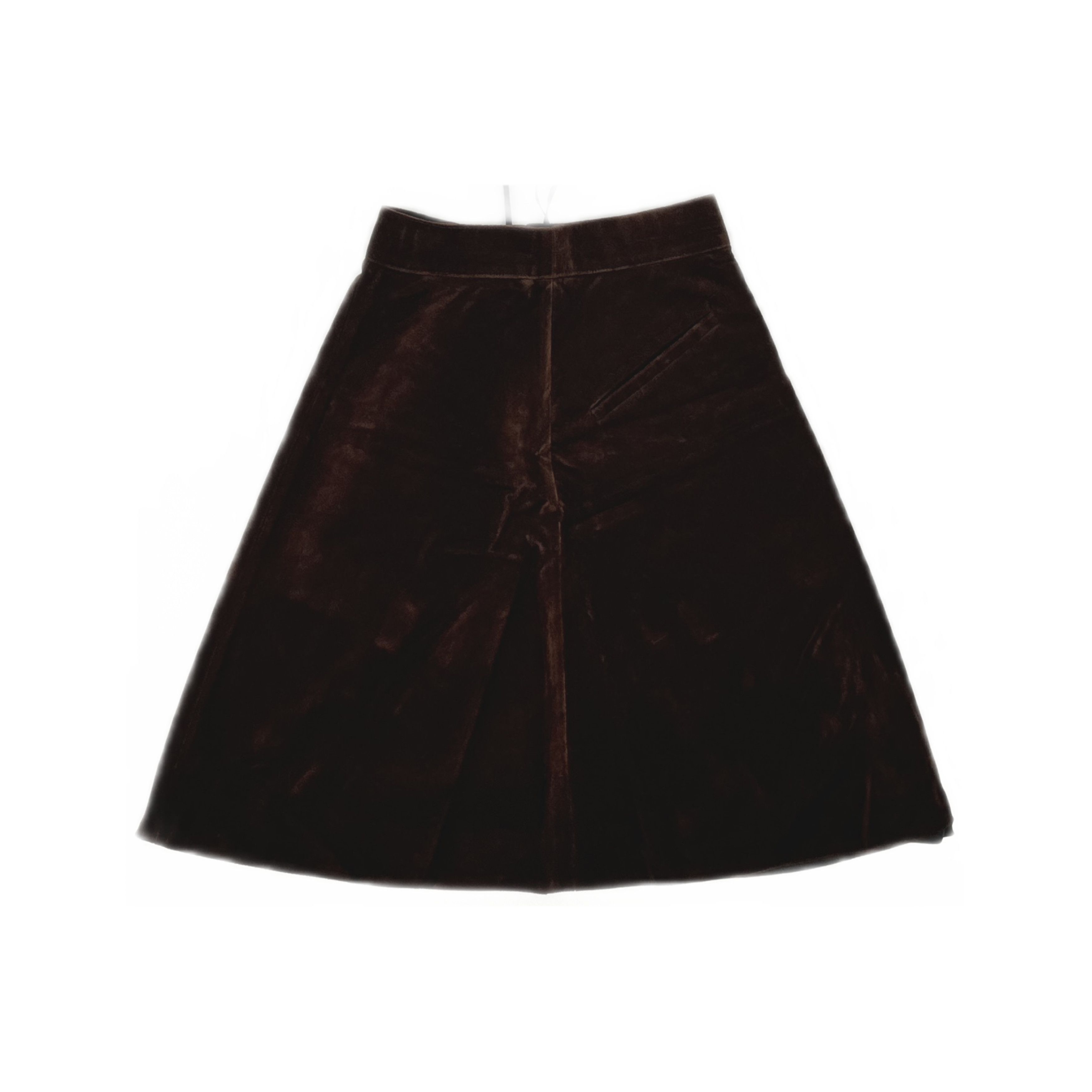 Celine CELINE Brown Cotton Velvet Skirt Size 34 Size 25" / US 0 / IT 36 - 1 Thumbnail