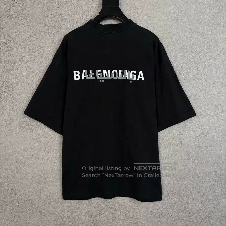 Balenciaga Balenciaga Reflective Back Logo Letter Printed Short Sleev Size US S / EU 44-46 / 1 - 2 Thumbnail