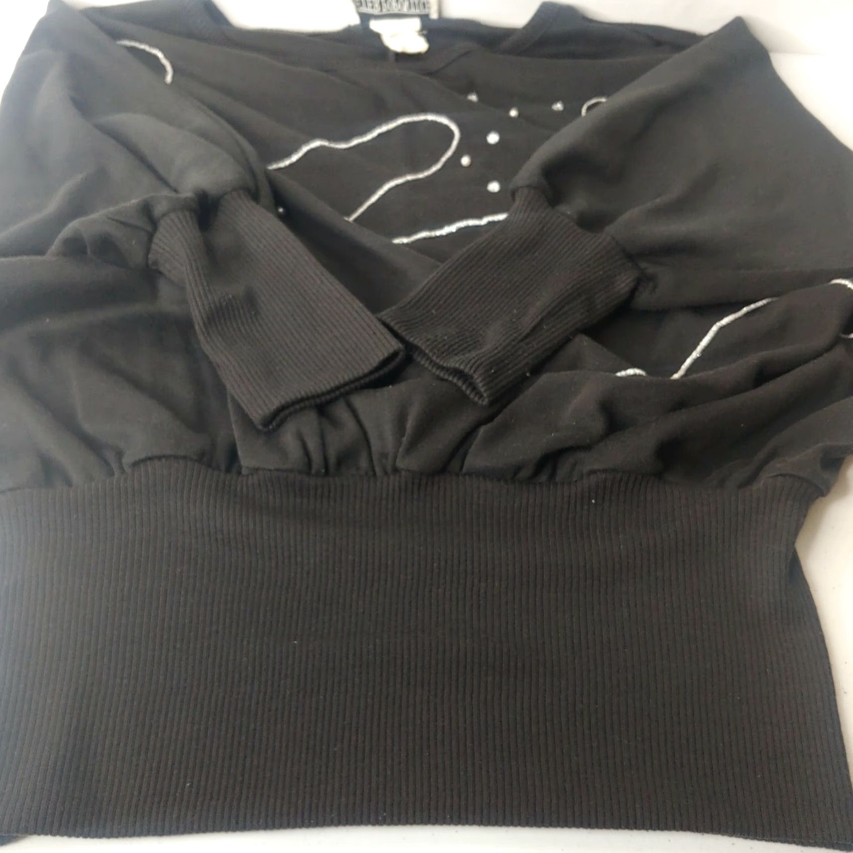 Vintage VINTAGE Peter Popovich Shirt Medium Black Silver Bead Sea Shell Beach Coastal 80s Womens Pullover Knit 3/4 Sleeve Slim Size M / US 6-8 / IT 42-44 - 6 Thumbnail