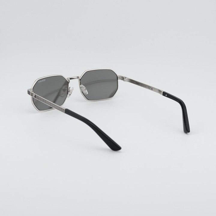 Versace Versace VE2297 1000/6G Sunglasses Silver Rectangle Frame Size ONE SIZE - 9 Thumbnail