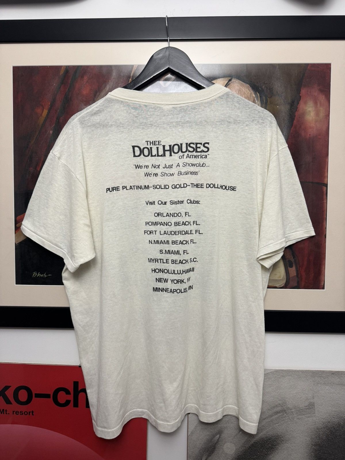 Vintage Vintage 80s The Dollhouses Of America Strip Club Tour Tee Size US L / EU 52-54 / 3 - 2 Thumbnail