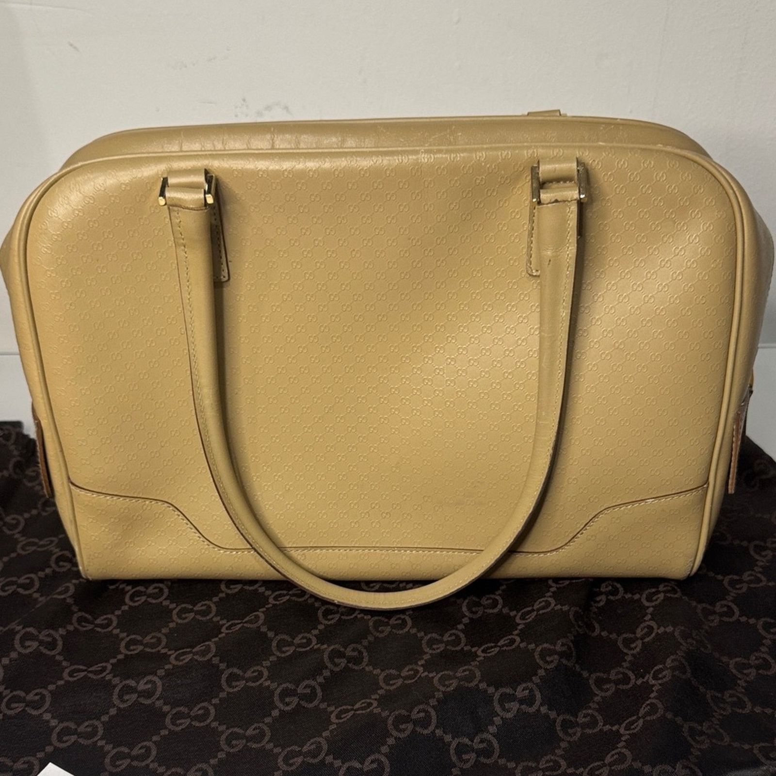 Gucci ✨ VINTAGE Gucci Micro Guccissima Leather Bowling Bag Size ONE SIZE - 4 Thumbnail