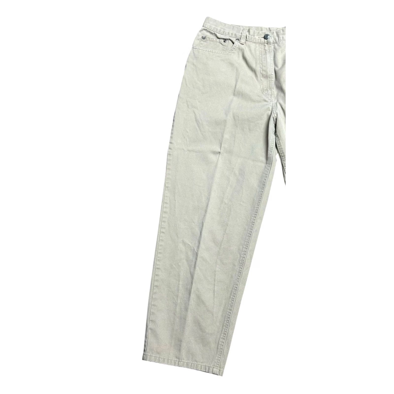 Vintage VINTAGE L.L. Bean Pants Womens 16 Khaki High Waist Mom 90s Hong Kong Pants Regular Girls/ Womens Size 38" / US 16 / IT 52 - 2 Thumbnail