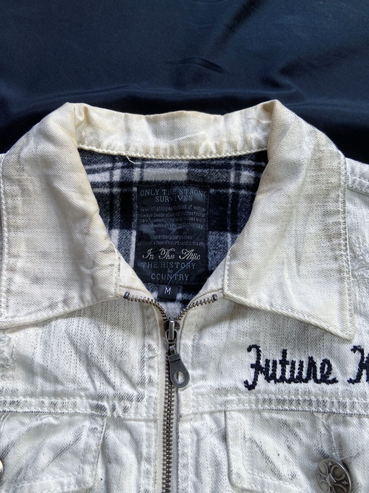 In The Attic IN THE ATTIC PUNK DISTRESSED DENIM JACKET Size US M / EU 48-50 / 2 - 7 Thumbnail