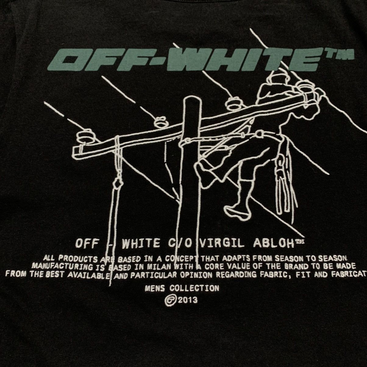 Off-White Off White Small Trellis Worker Black Tee Virgil Abloh Size US S / EU 44-46 / 1 - 3 Thumbnail