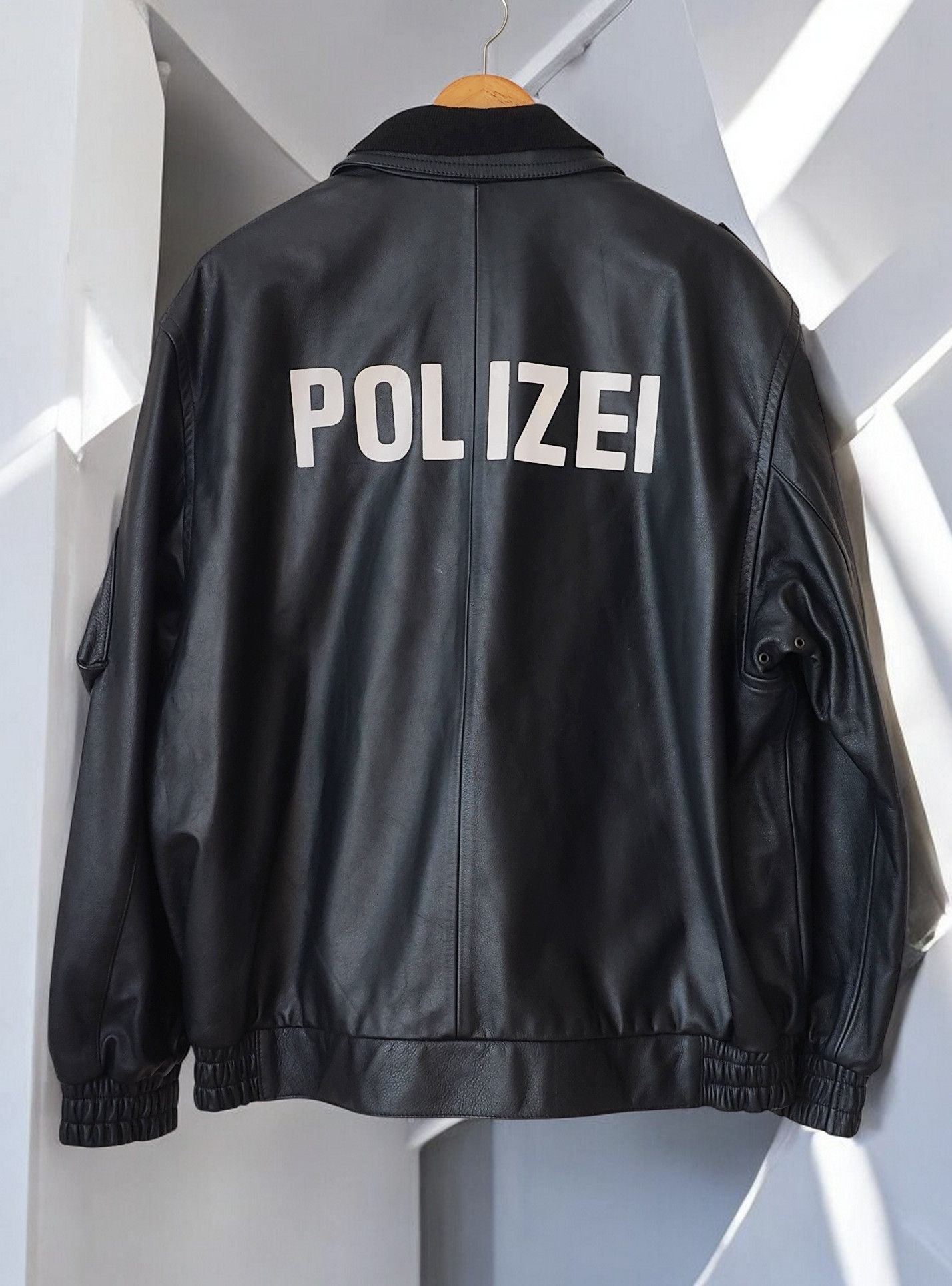Vintage RARE Polizei Vintage Luxury Leather Jacket Vetements