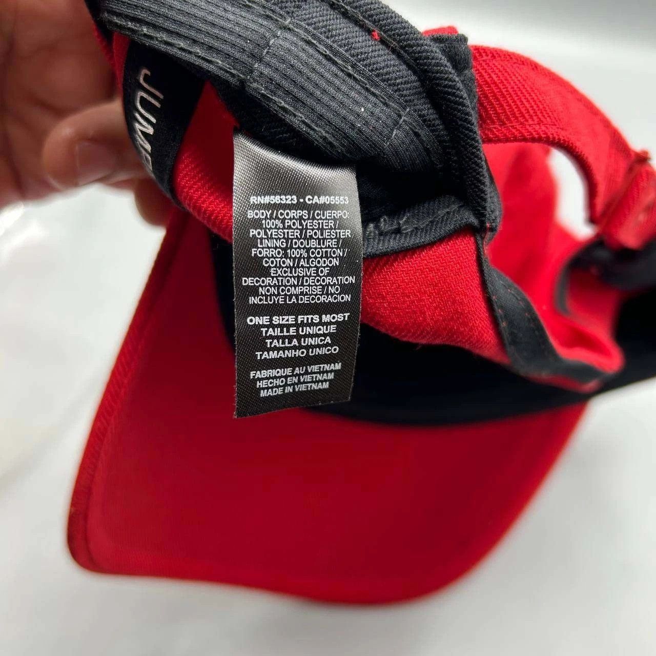 Jordan Brand Air Jordan Hat Men Red Embroidered Logo Strap Back Cap Size ONE SIZE - 3 Thumbnail