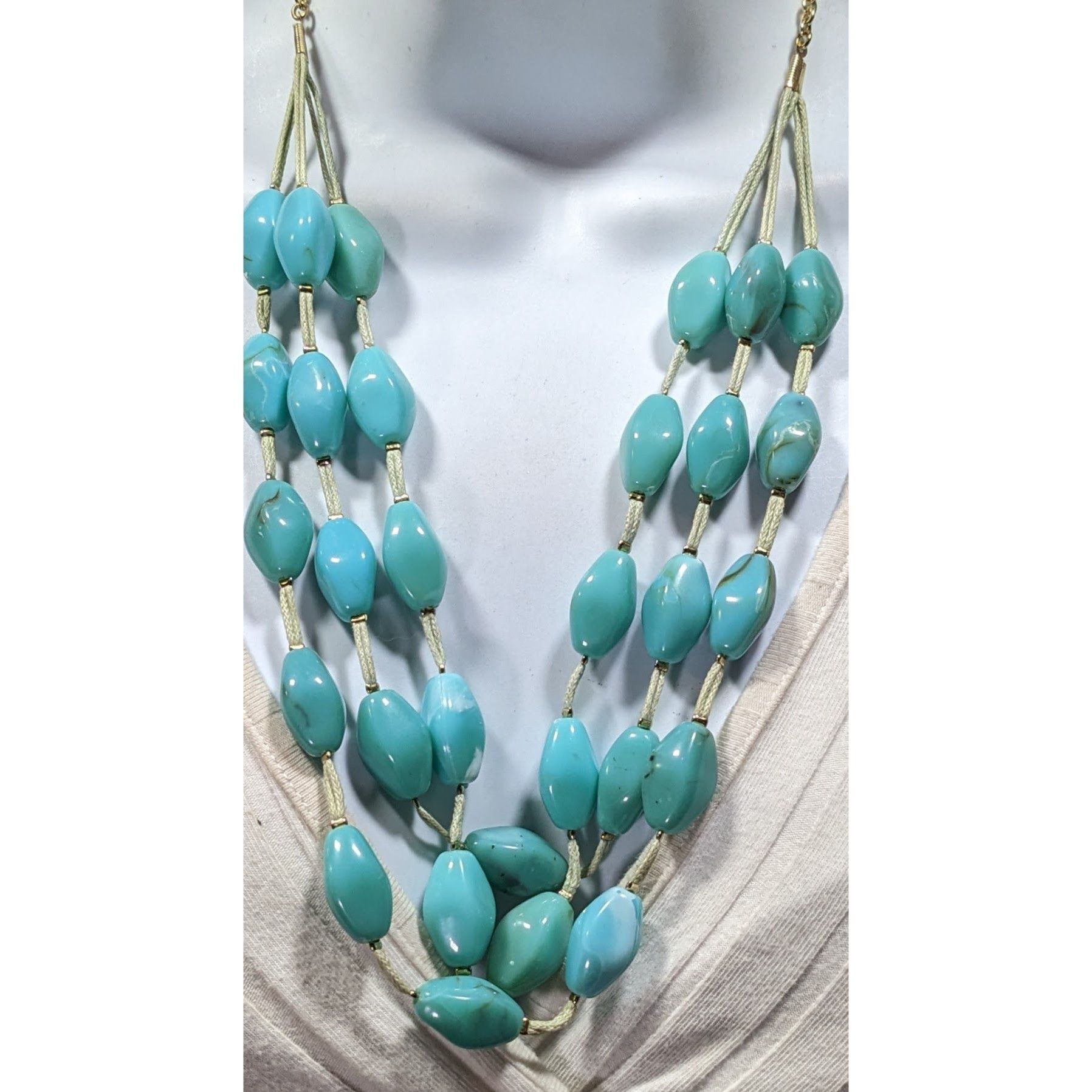 Other Bohemian Faux Turquoise Beaded Layered Necklace Size ONE SIZE - 2 Thumbnail