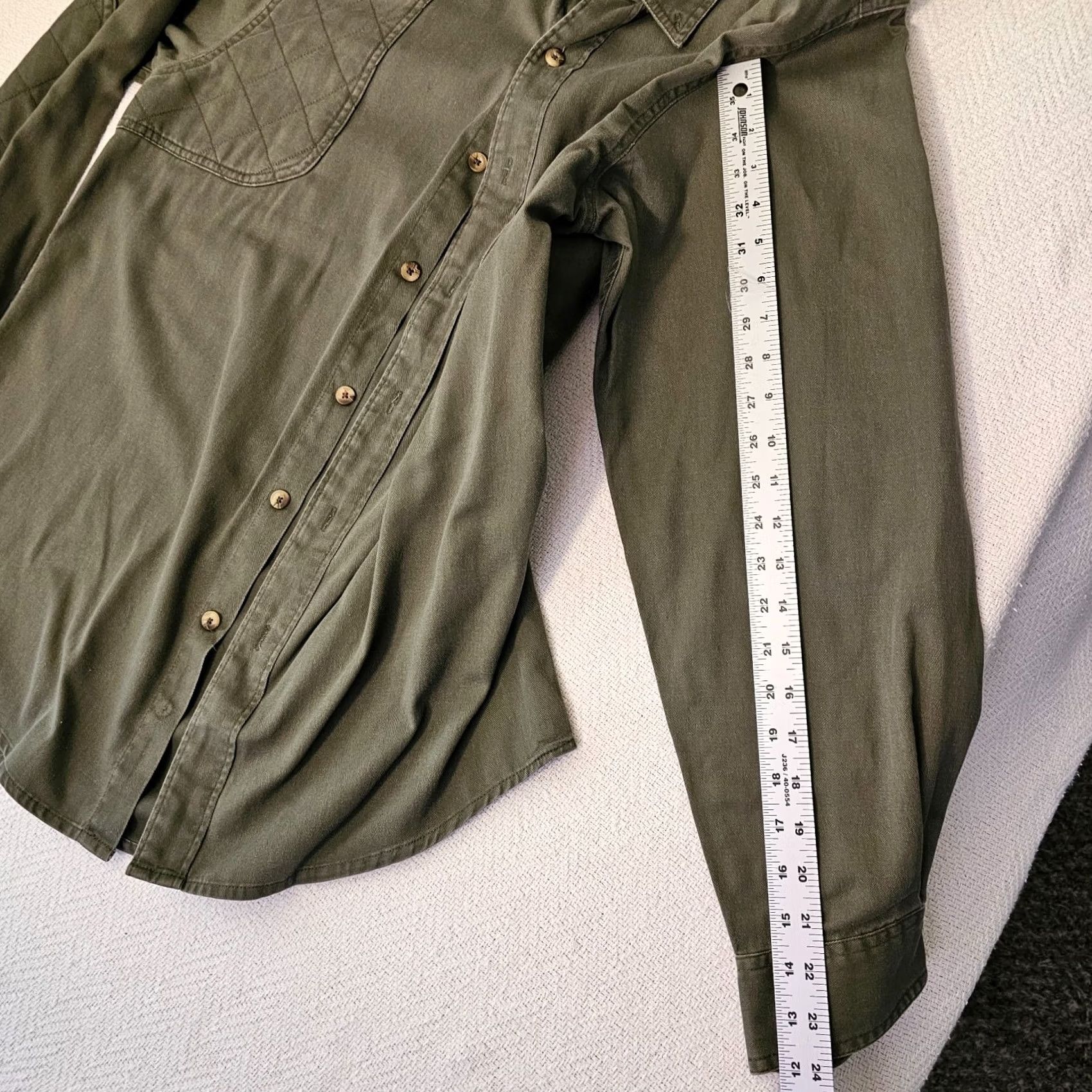 Vintage Magellan Button-Down Shirt Work Heavyweight Long Sleeve Quilted Acc Green Cotton Mens M Size US M / EU 48-50 / 2 - 7 Thumbnail
