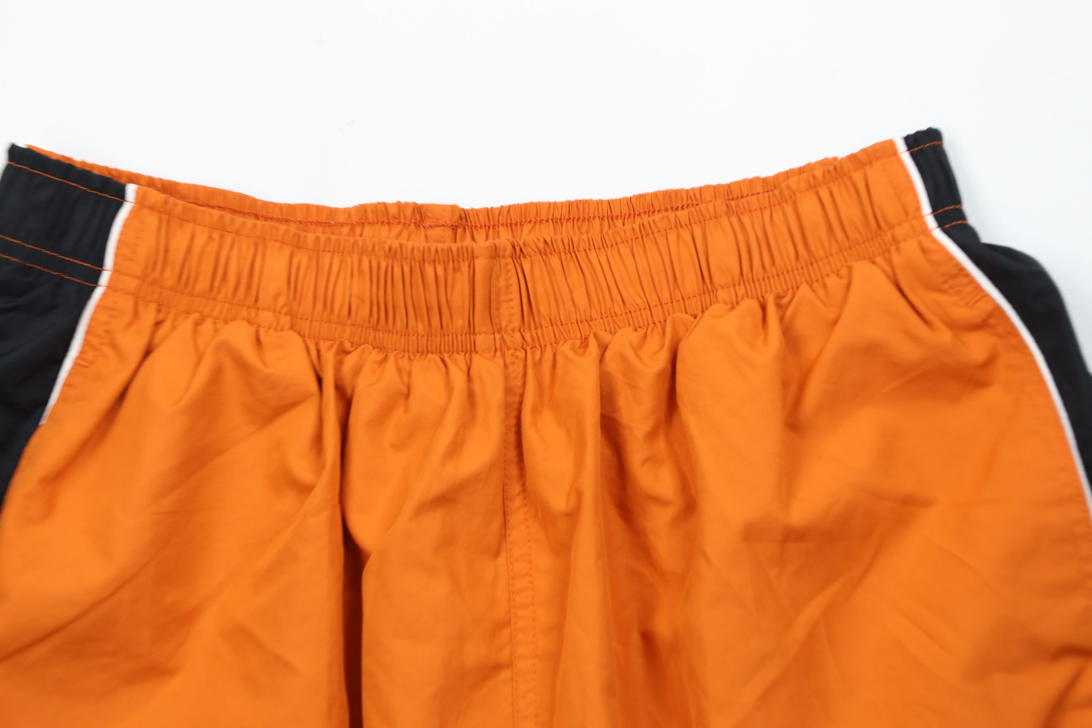 Reebok Vintage 90s Reebok Spell Out Lined Windbreaker Shorts Orange Size US 32 / EU 48 - 2 Thumbnail