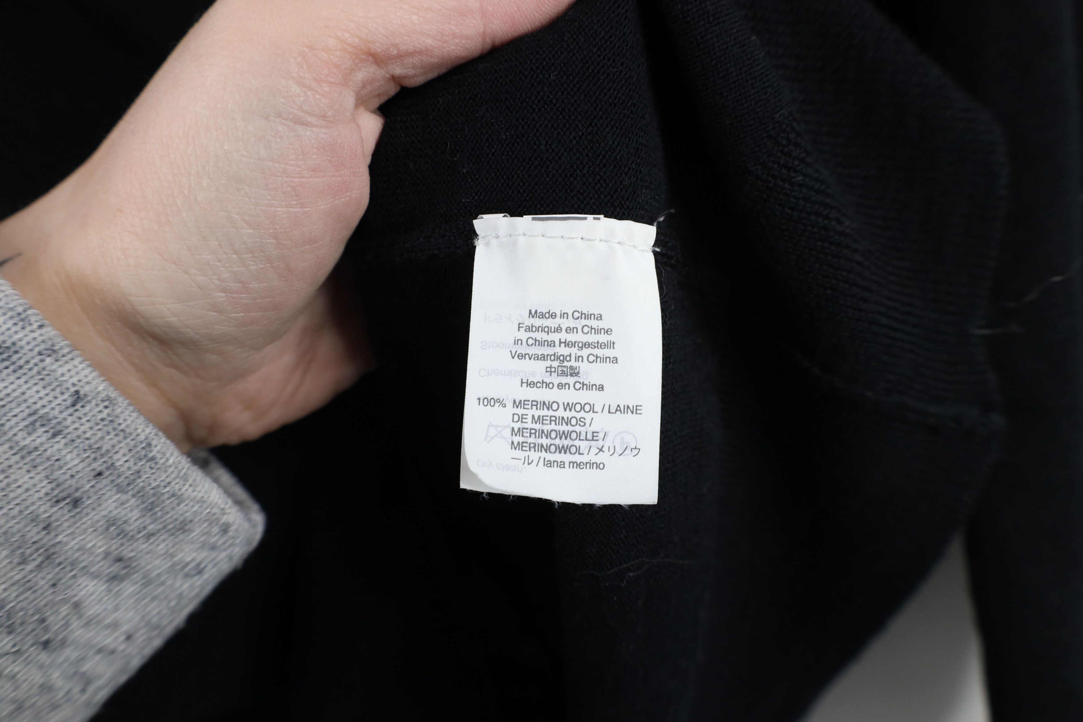 J.Crew × Vintage J Crew Blank Lightweight Merino Wool Knit Sweater Black Size L / US 10 / IT 46 - 6 Thumbnail