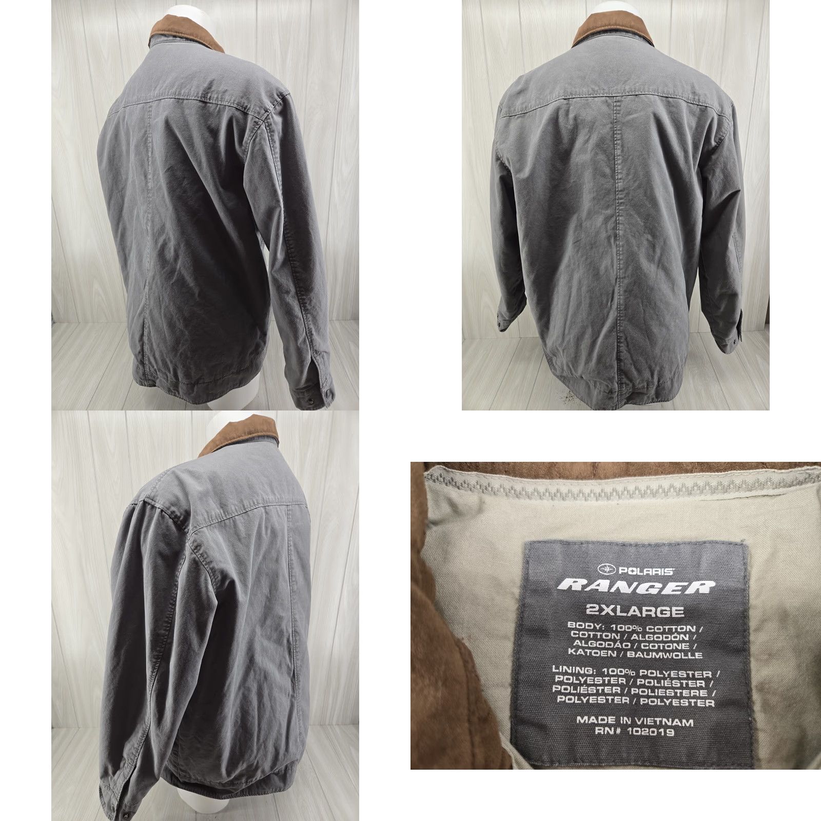 Vintage Polaris Jacket Gray 2XL Snaps Cotton Plaid Men Regular Coat Buttoned Front Size US XXL / EU 58 / 5 - 8 Thumbnail