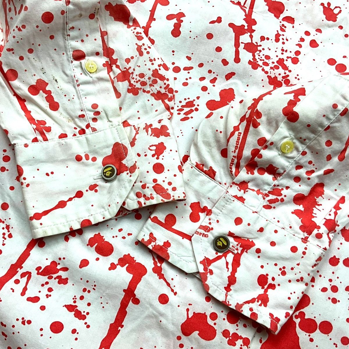 Bape OG2000's Bape Paint Splatter L/S Button up Shirt Size US L / EU 52-54 / 3 - 9 Thumbnail