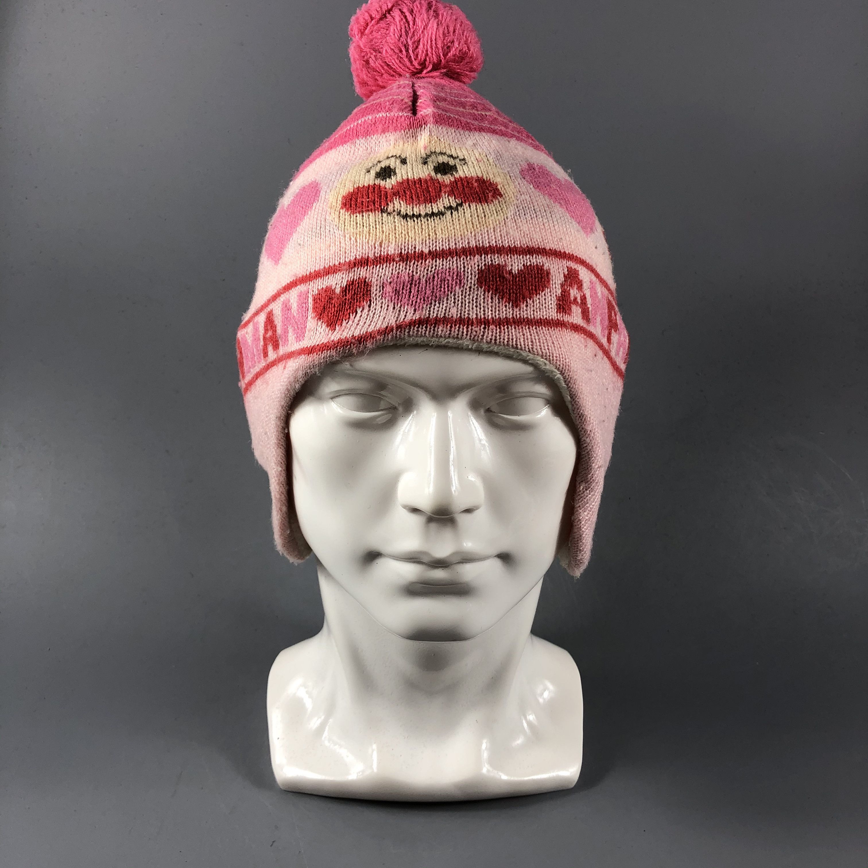 image of Vintage x Winter Session Anpan Man Earflap Bobble Beanie Snowcap Snow Hat B746, Men's