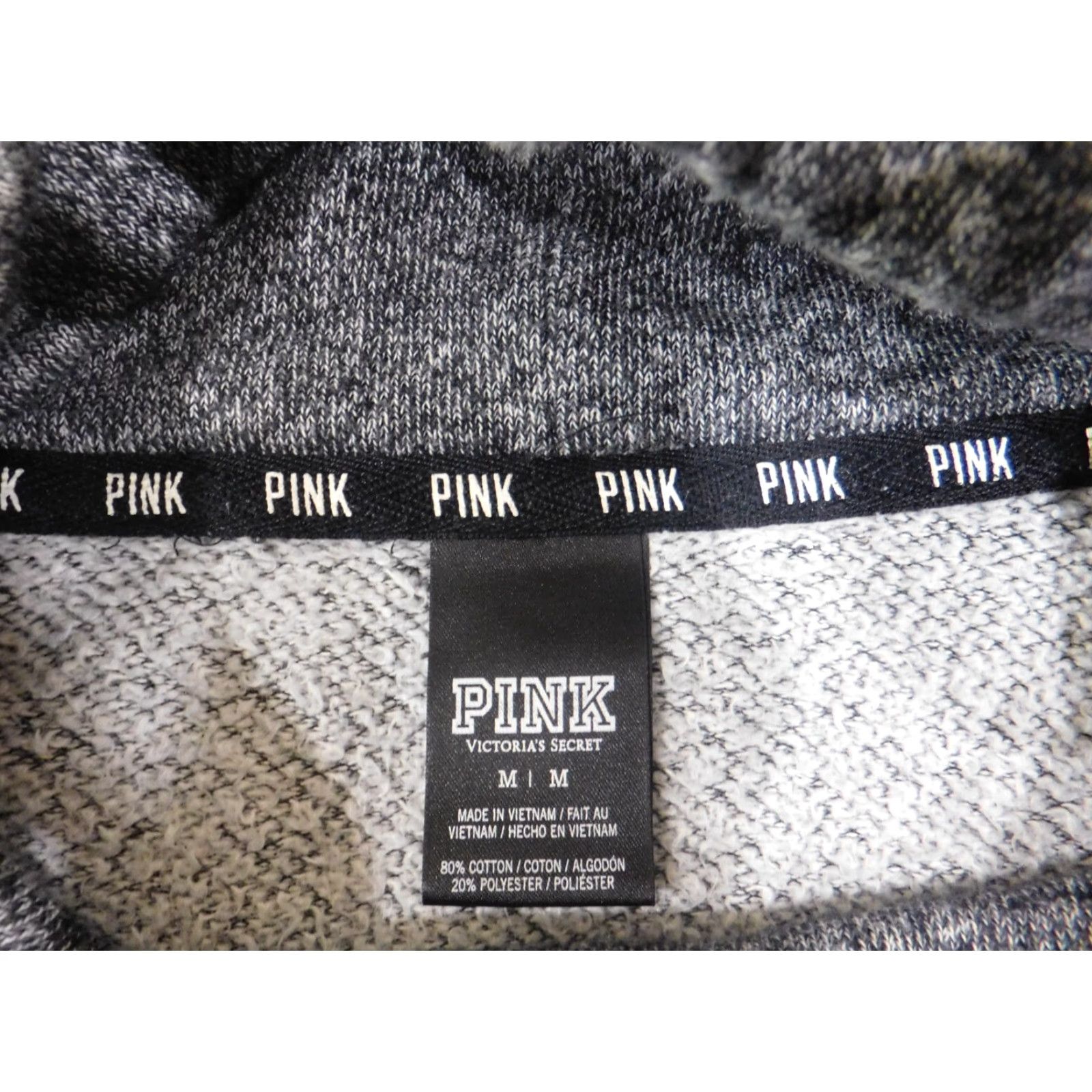 Victoria's Secret Victoria's Secret PINK Sweatshirt Pullover Women Medium Gray Raglan Sleeve Cowl Neck Logo Love Stretch Pullover Knit Size M / US 6-8 / IT 42-44 - 7 Thumbnail