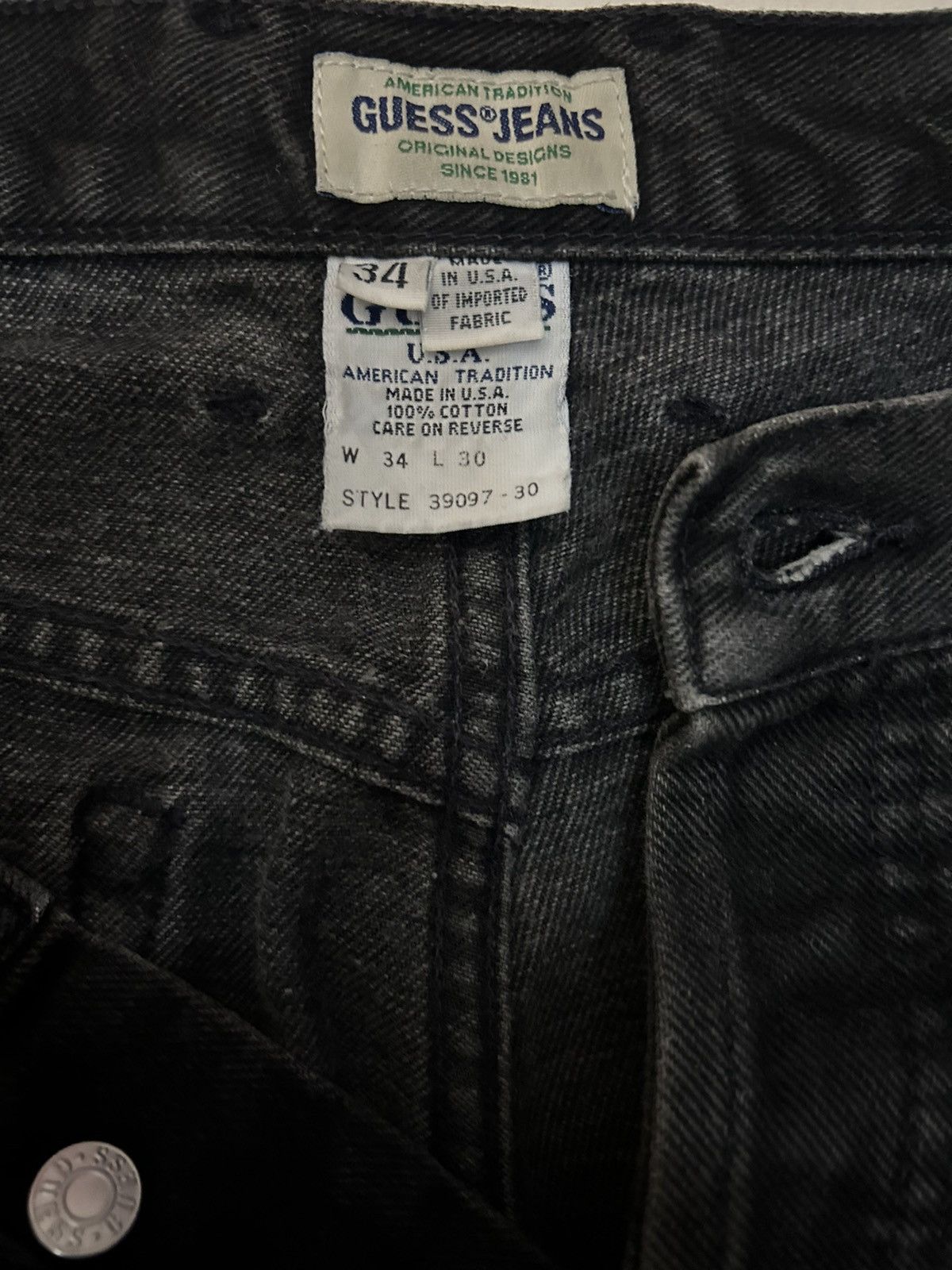 Vintage GUESS JEANS MADE IN USA Size US 34 / EU 50 - 4 Thumbnail