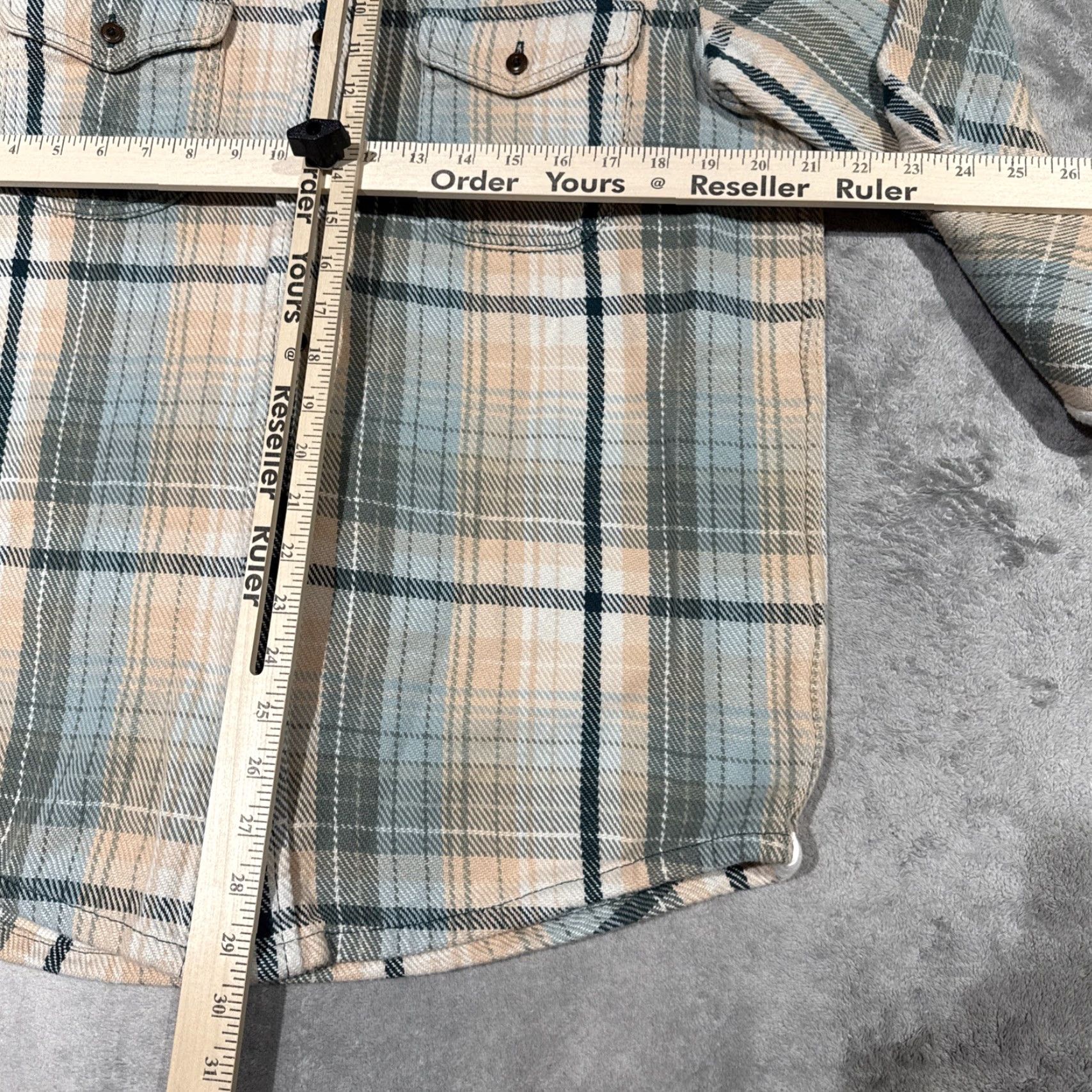 Outerknown Outerknown Shirt Mens Large Button-Up Plaid Blanket Organic Cotton Multicolor Blue Pink White Long Sleeve Pocketed Size US L / EU 52-54 / 3 - 5 Thumbnail