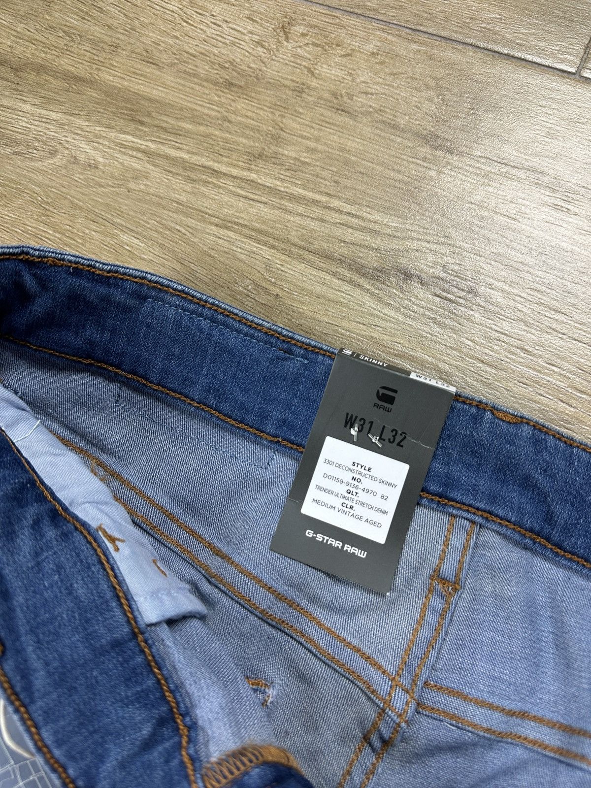 G-Star NEW🏷️ G-Star Raw 3301 Deconstructed Skinny Denim Jeans Size US 31 - 6 Thumbnail