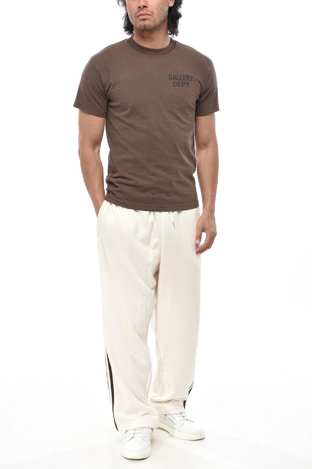 Gallery Dept. og1mm0426 Cotton Crewneck T-Shirt in Brown Size US S / EU 44-46 / 1 - 4 Thumbnail