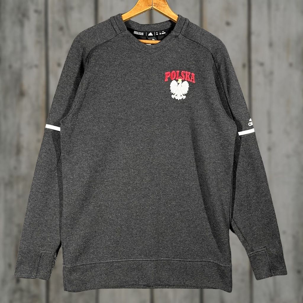 Adidas Adidas Poland Soccer Sweatshirt Mens Size M Gray 90s Classic Sports Shirt Pullover Size US M / EU 48-50 / 2 - 1 Thumbnail