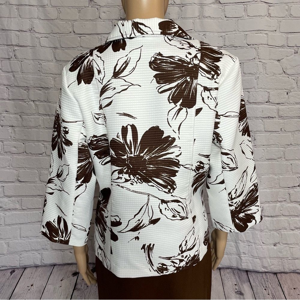 Other New Susan Graver Style Floral Pattern 3/4 Sleeve Jacket Siz Size M / US 6-8 / IT 42-44 - 4 Thumbnail