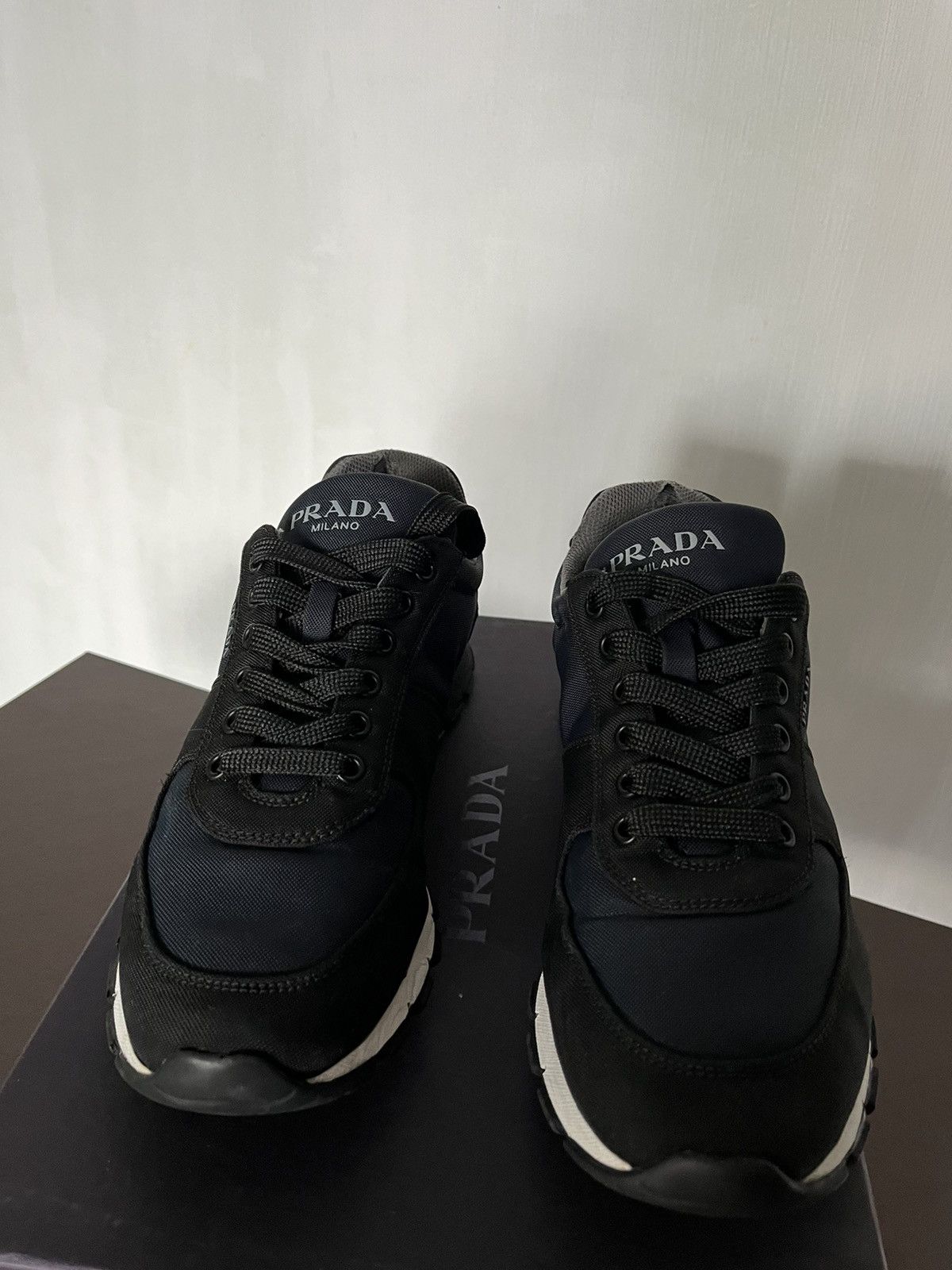 Prada Prada Sport Black/Blue Canvas Low-Top Size US 9 / EU 42 - 2 Thumbnail