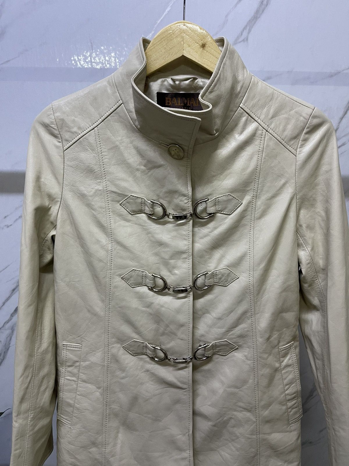 Balmain BALMAIN leather Duffle Coat Balmain Paris Size M / US 6-8 / IT 42-44 - 2 Thumbnail