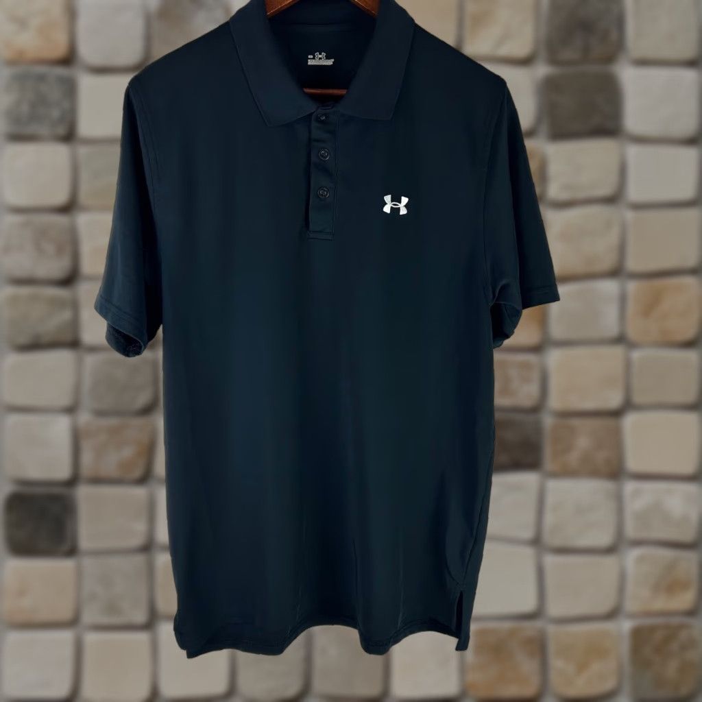 Under Armour Under Armour Polo Shirt Mens MD Black Short Sleeve Athletic Fit Size US M / EU 48-50 / 2 - 1 Thumbnail