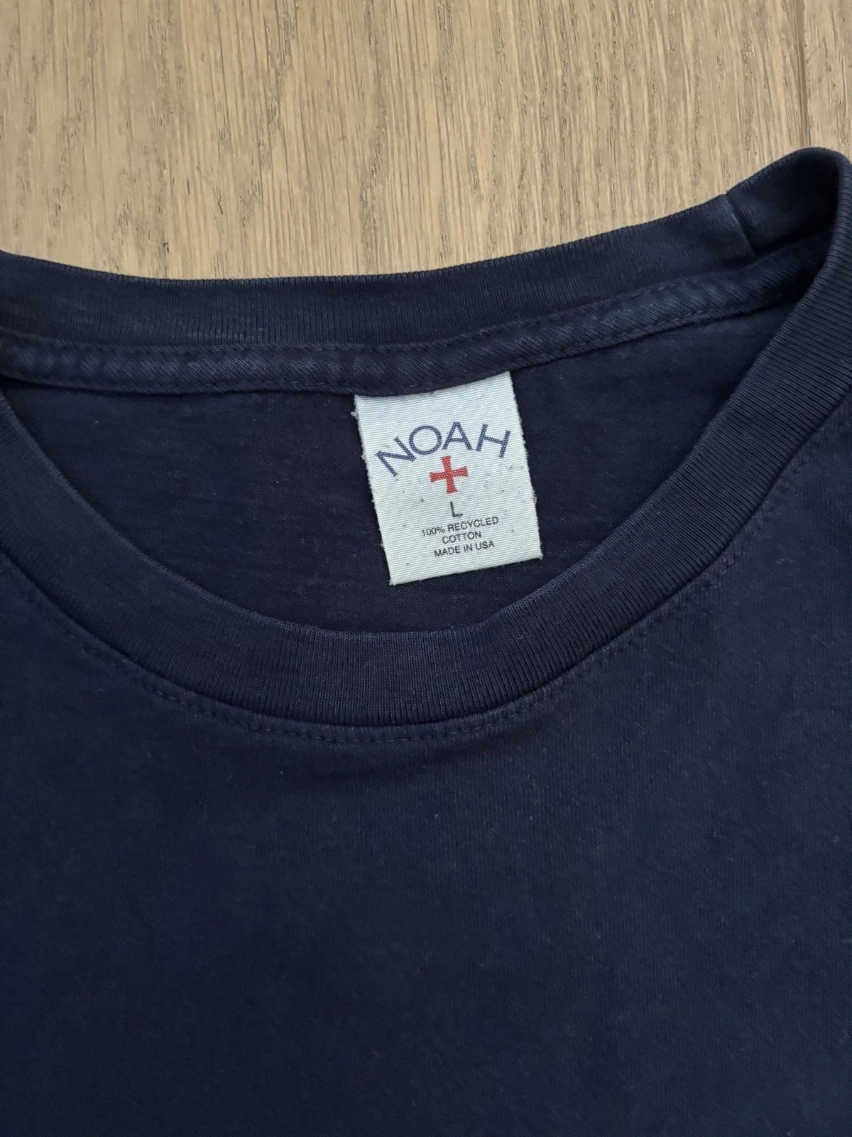 Noah Noah NYC 100% Recycled Cotton T Shirt Navy Size US L / EU 52-54 / 3 - 3 Thumbnail