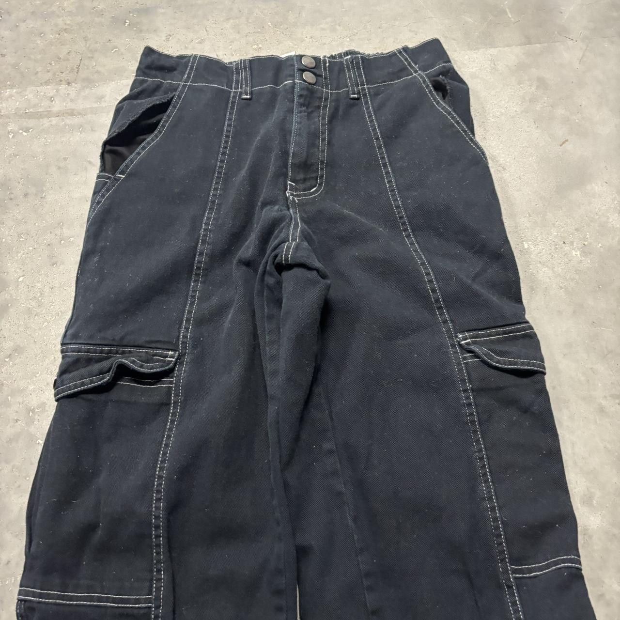 Japanese Brand × Vintage Crazy Vintage Y2K/2000s Grunge Black Opium Streetwear Cargo Pants! Size US 28 / EU 44 - 5 Thumbnail